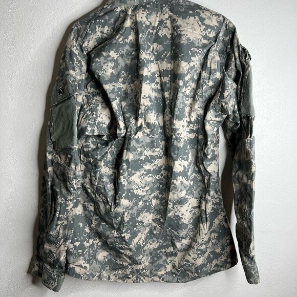 U.S. army combat uniform coat men’s size medium long gray camo - Picture 2 of 7